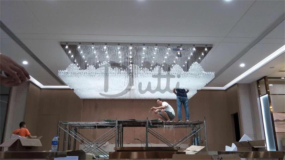 Dutti Luz Colgante LED de cristal de diseño único no estándar para casa club