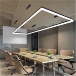 D0077 Dutti LED Lámpara Colgante de oficina, tira de luces, luz de modelado creativa moderna, iluminación de barra superbrillante