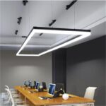 D0077 Dutti LED Lámpara Colgante de oficina, tira de luces, luz de modelado creativa moderna, iluminación de barra superbrillante