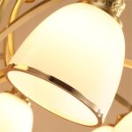 DB008 DUTTI Lámpara Colgante LED de bronce moderna, 3, 5, 6, 8, 19, brazo de luz, ajuste de tres colores para sala de estar, ambiente de restaurante