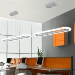 Dutti D0071 LED Lámpara de Araña con Tira Acrílica: Lámparas Nórdicas Modernas y Creativas con Personalidad para Mesa de Restaurante, Oficina, Sala de Conferencias