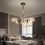 Dutti D0078 LED Lámpara de Araña nórdica postmoderna, minimalista, creativa para sala de estar, comedor, dormitorio de Hotel